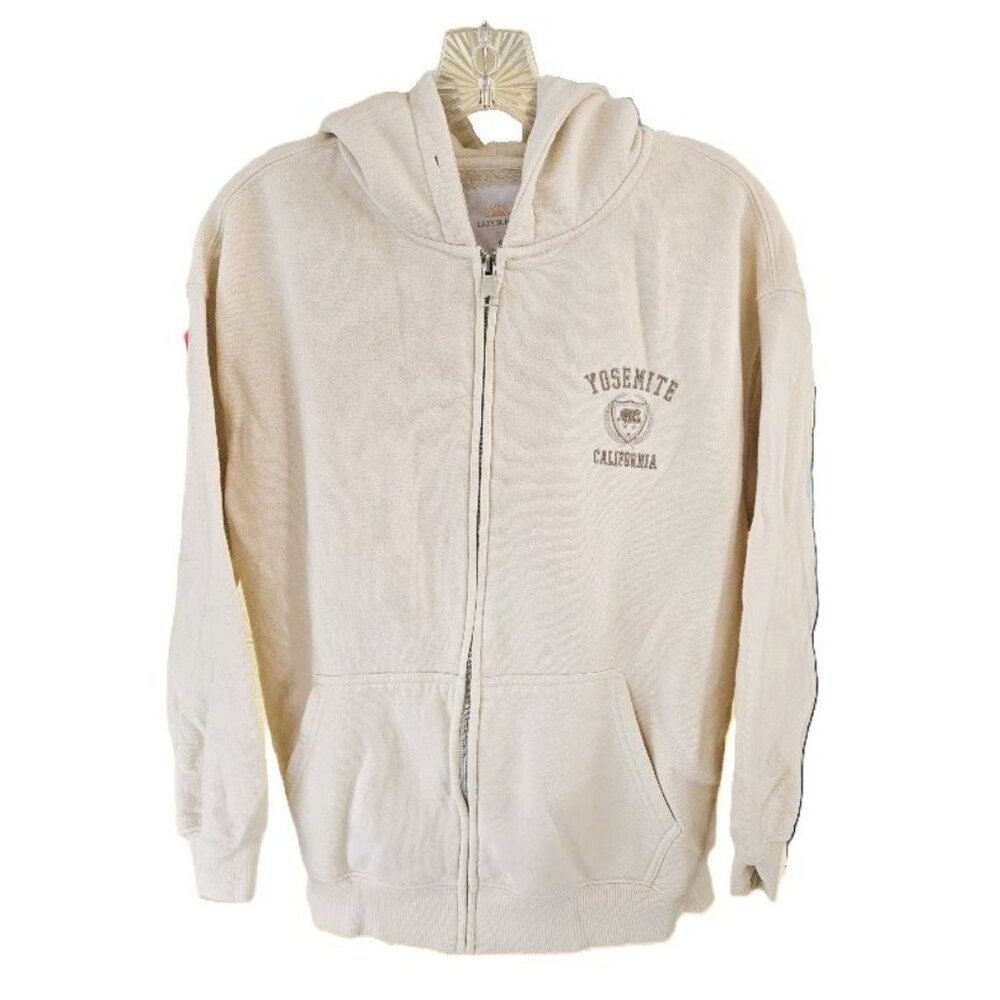 Lazy Sunday Yosemite California Women’s XS Full Zip Hoodie Embroidered Bear Logo
